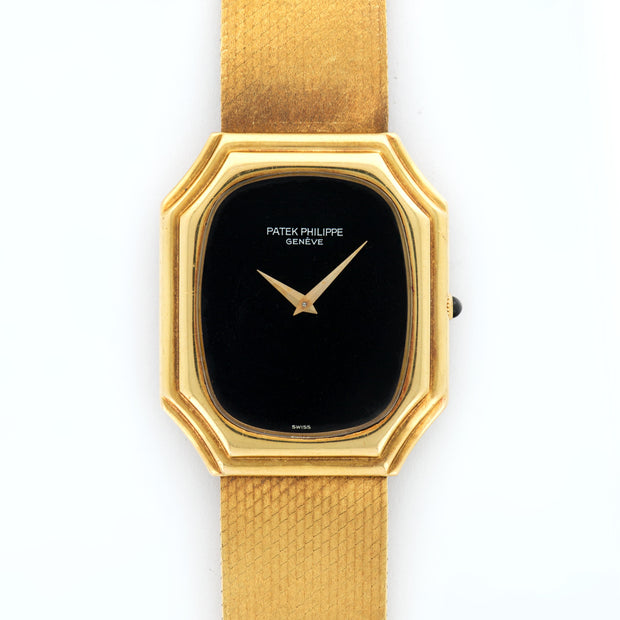 Patek Philippe Yellow Gold with Onyx Dial Ref. 3729