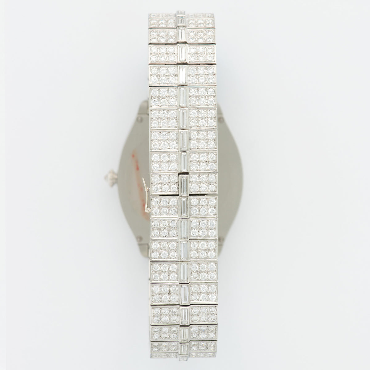 Cartier Platinum Tortue Baguette Diamond Bracelet Watch