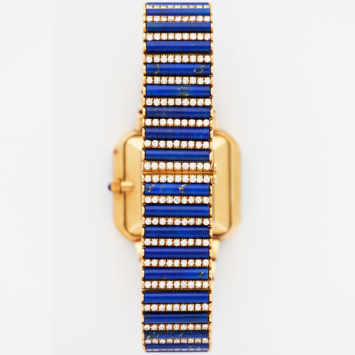 Patek Philippe Yellow Gold Lapis Diamond Watch, Ring and Earrings Set