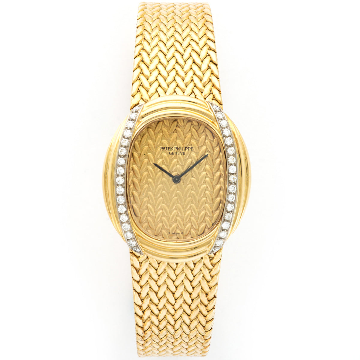 Vintage Patek Philippe Yellow Gold Diamond Watch