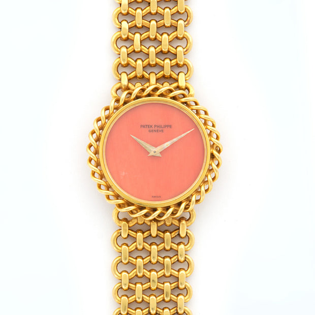 Patek Philippe Yellow Gold Coral Bracelet Watch Ref. 4282