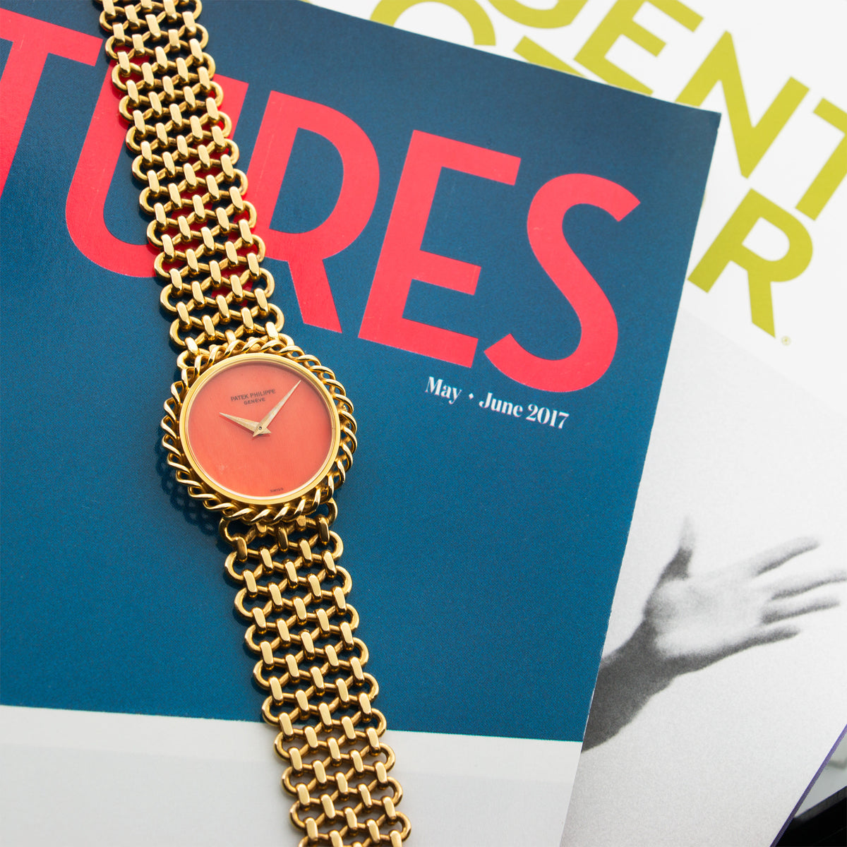 Patek Philippe Yellow Gold Coral Bracelet Watch Ref. 4282