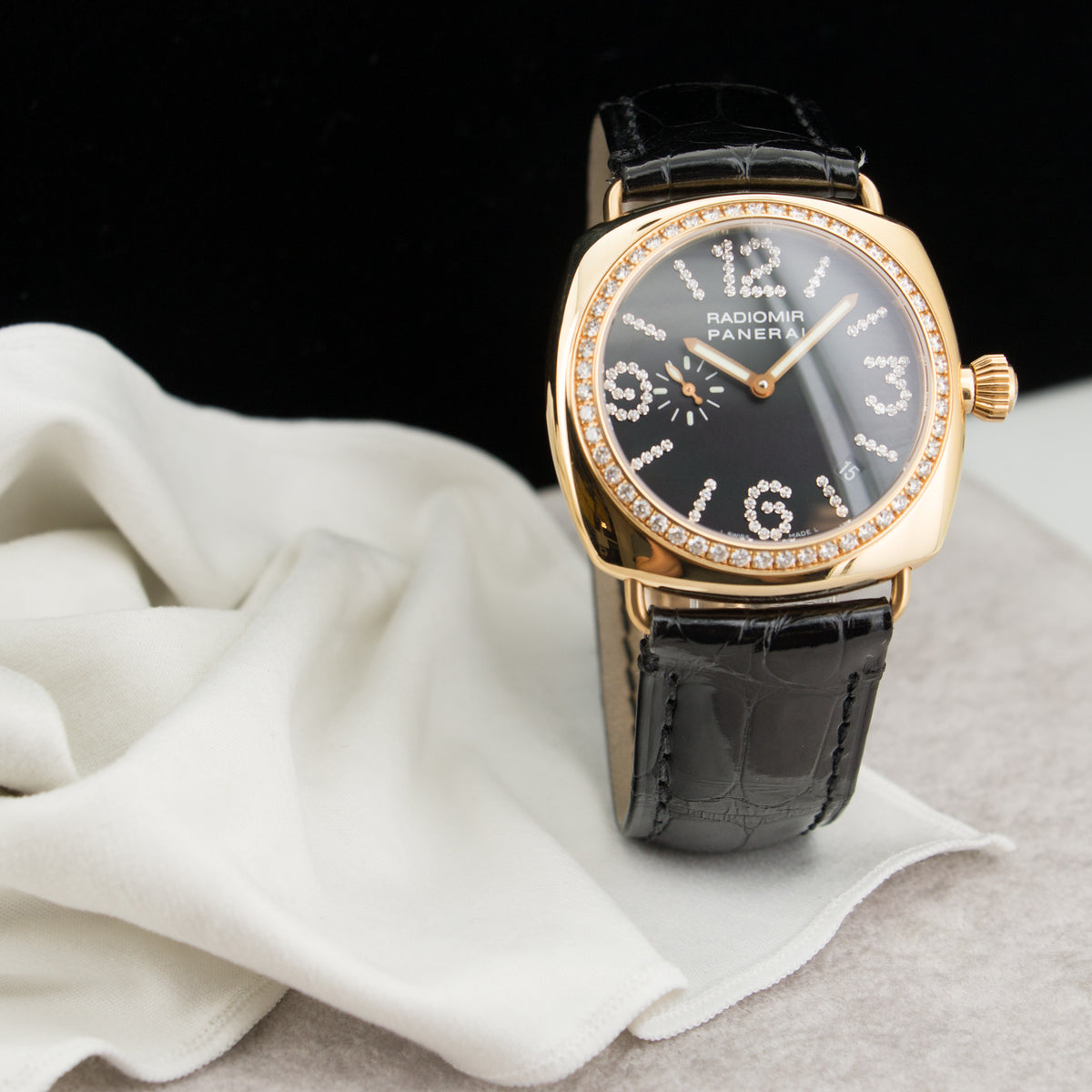 Panerai Rose Gold Radiomir Diamond Watch Ref. PAM139