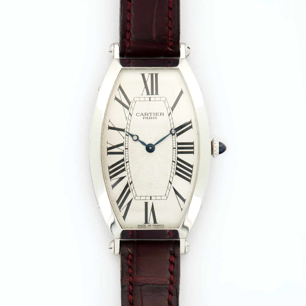 Cartier Platinum Tonneau Mechanique Watch Ref. 2435