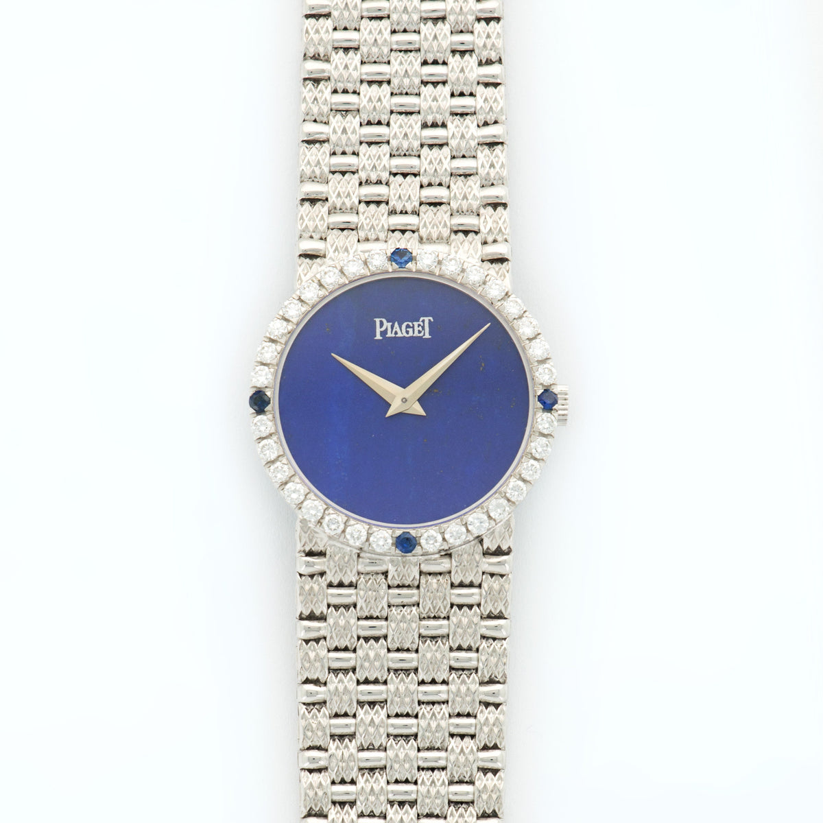 Piaget White Gold Lapis, Diamond, Sapphire Watch Ref. 9706