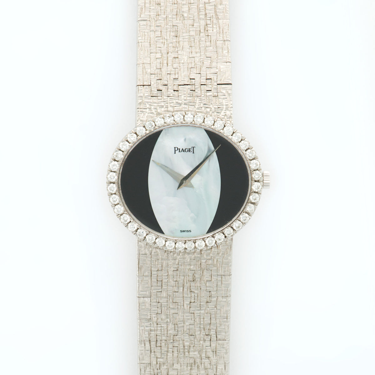 Piaget White Gold Diamond, Onyx, and Pearl Watch