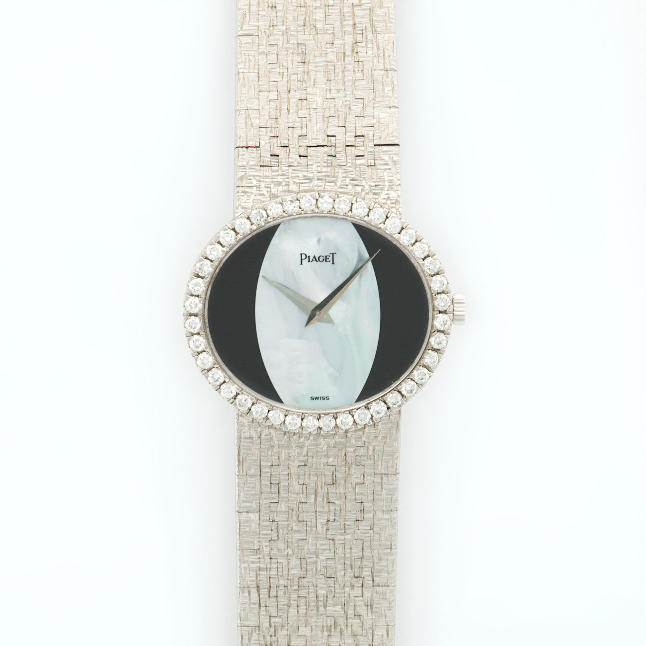 Piaget White Gold Diamond, Onyx, and Pearl Watch