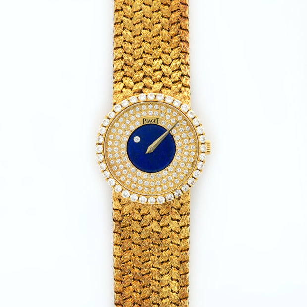 Piaget Yellow Gold Diamond Lapis Mystery Watch Ref. 9706